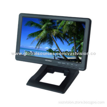 10.1-inch 16:9 Security Camera Monitor with HDMI/DVI Input Optional, 1,024 x 600 Pixels